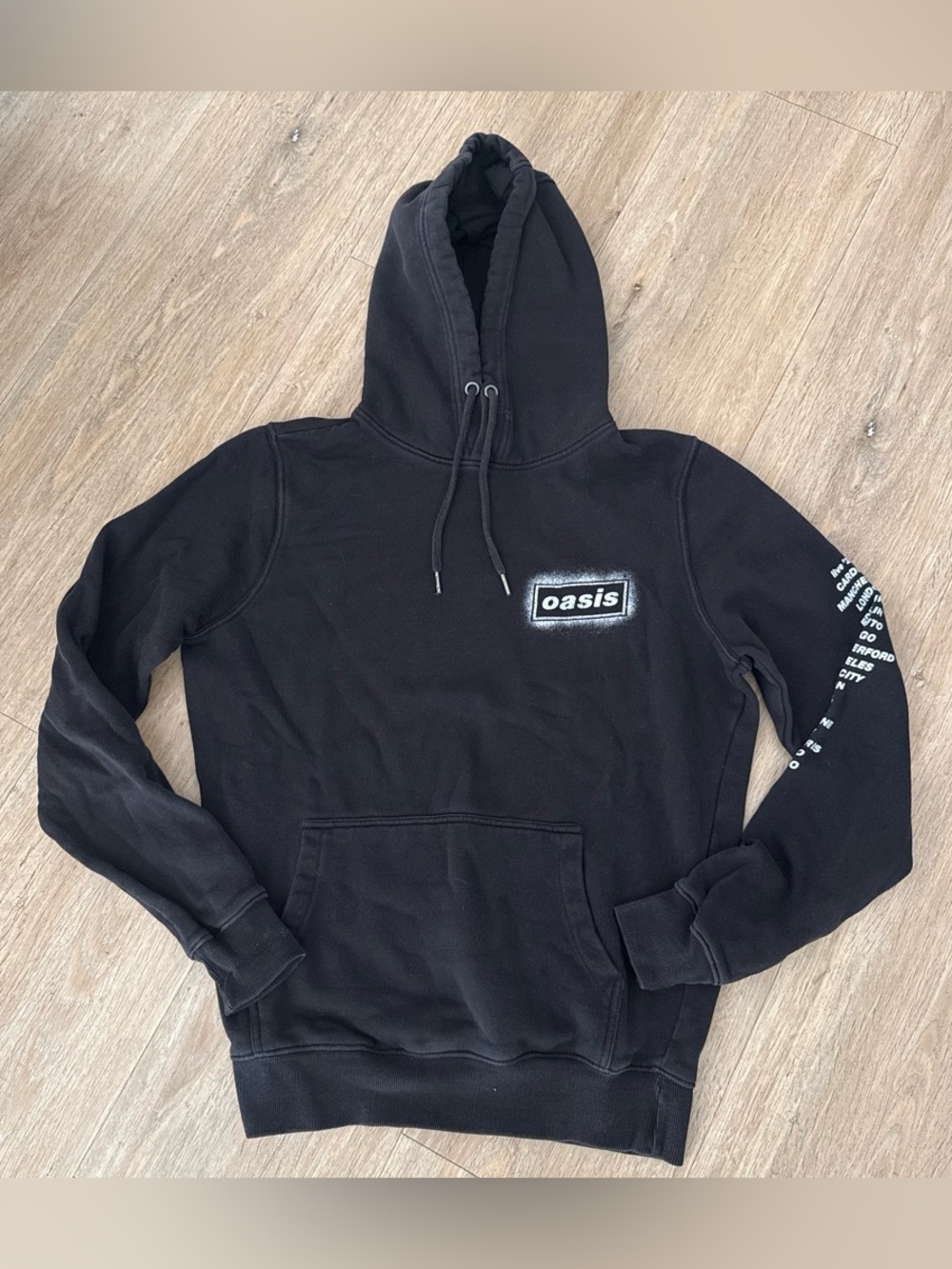 Oasis Live 25 Black Logo Pullover Hoodie M